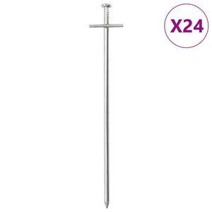 vidaXL Palapinės kai&scaron;čiai, 24vnt., 23cm, skersmuo 6mm, plienas
