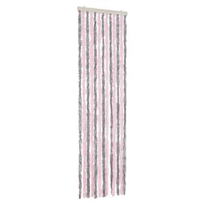 vidaXL Užuolaida nuo musių, pilka ir rožinė, 56x185cm &scaron;enilis