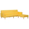 vidaXL Dvivietė sofa-lova su pakoja, geltonos spalvos, audinys