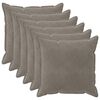 vidaXL Pagalvėlės užvalkalas 6 pcs HOUTEN &Scaron;viesiai pilka 60 x 60 cm