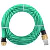 vidaXL Siurbimo žarna su žalvarinėmis jungtimis, žalia, 1,1", 3m, PVC