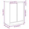 vidaXL &Scaron;oninė spintelė, baltos spalvos, 57x34x76 cm, apdirbta mediena
