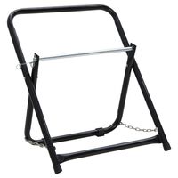 vidaXL Žarnos ritės vežimėlis, juodas, 48cm, plienas, 45kg