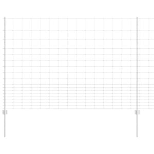 vidaXL Lauko laukinė tvora su stulpais 25 x 1,5 m Sidabrinė Tinklelis