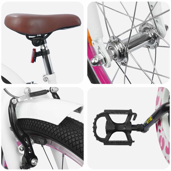 vidaXL Vaikų Dviratis 20 Colių 6-11 metų amžiaus Balta