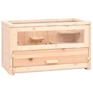 vidaXL Žiurkėnų narvas, 60x30x35cm, eglės medienos masyvas