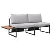 vidaXL Sodo sofa &Scaron;viesiai pilka 200,5 x 70 x 85,5 cm Plienas