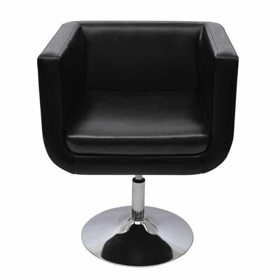 vidaXL Baro kėdės, juodos, dirbtinė oda