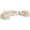 vidaXL Sofa 2 vnt. Smėlio Lino mi&scaron;inio audinys