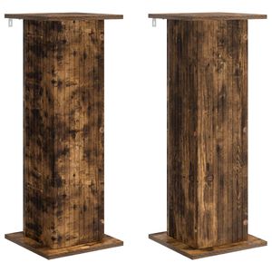 vidaXL Augalų stovas 2 pcs Dūminio ąžuolo 30,5 x 30 x 80,5 cm