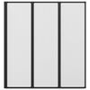 vidaXL Dušo sienelė Juoda 132 x 2 x 140 cm Aliuminis