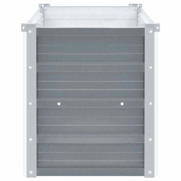 vidaXL Lovelis, pilkas, galvanizuotas plienas, 160x40x45cm