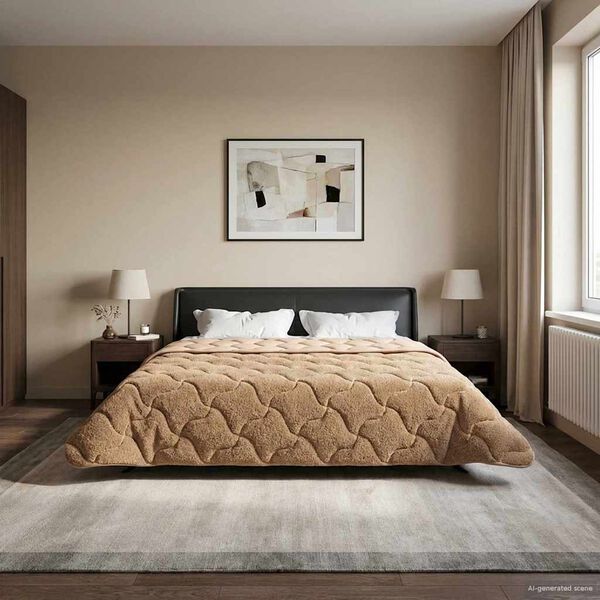 vidaXL Vasaros antklodė Tik&scaron;tas Tortora 200 x 220 cm