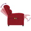 vidaXL Elektrinis masažinis krėslas, raudonojo vyno spalvos, aksomas