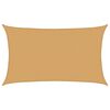 vidaXL Burė nuo saulės, smėlio, 5x8m, HDPE, 160g/m&sup2;, stačiakampė