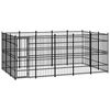 vidaXL Lauko voljeras &scaron;unims, plienas, 13,82m&sup2;