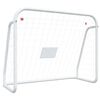 vidaXL Futbolo vartai, balti, 125x96x60cm, plienas/poliesteris
