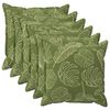 vidaXL Pagalvėlės užvalkalas 6 vnt. HOUTEN Lapų dizainas 60 x 60 cm