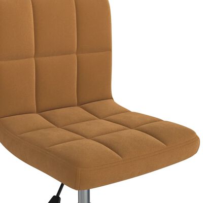 vidaXL Pasukama valgomojo kėdė, rudos spalvos, aksomas (334354)
