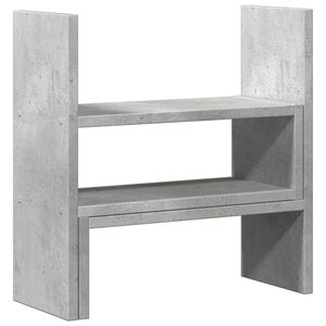 vidaXL Ra&scaron;omojo stalo lentyna, betono, 40x17x41cm, apdirbta mediena
