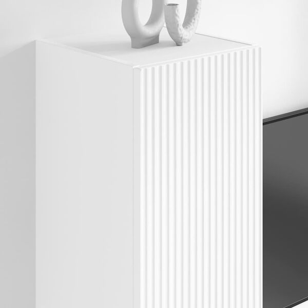 vidaXL TV sieninė spintelė Balta 30 x 31 x 100 cm Apdirbta mediena