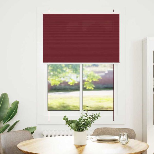 vidaXL Plisuota žaliuze Bordo raudona 100x150 cm Audinio plotis 99,4cm