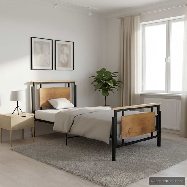 vidaXL Lovos rėmas, 100x200cm, metalas