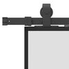 vidaXL Stumdomos durys su įrangos rinkiniu, juodas, 90x205 cm