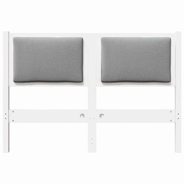 vidaXL Galvūgalis Kita Balta 120 cm Pušies masyvas