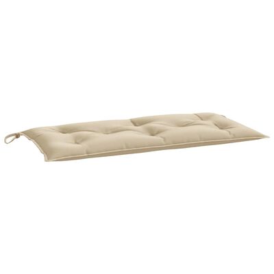 vidaXL Sodo suoliuko pagalvėlė, smėlio spalvos, 110x50x7cm, audinys
