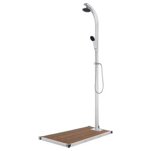 vidaXL Sodo du&scaron;as su rudu pagrindu, 220cm, aliuminis (315943+48204)
