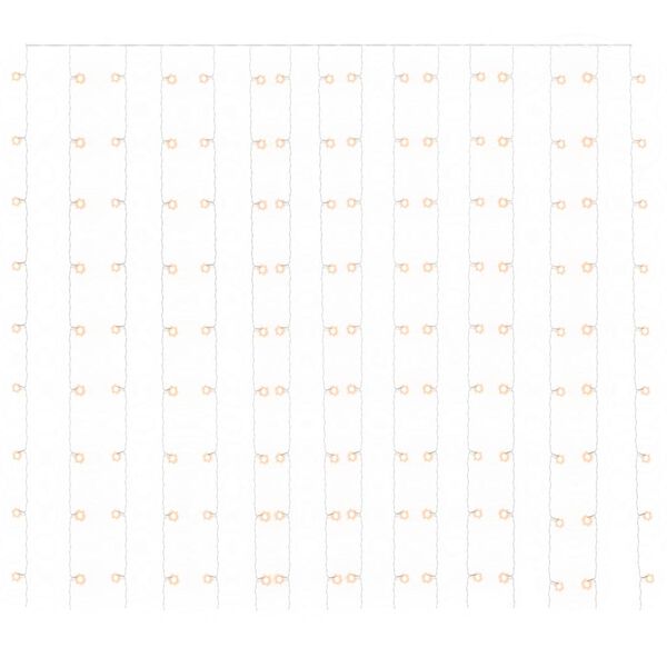 vidaXL LED lempučių užuolaida, 3x3m, 300 &scaron;iltų baltų LED lempučių