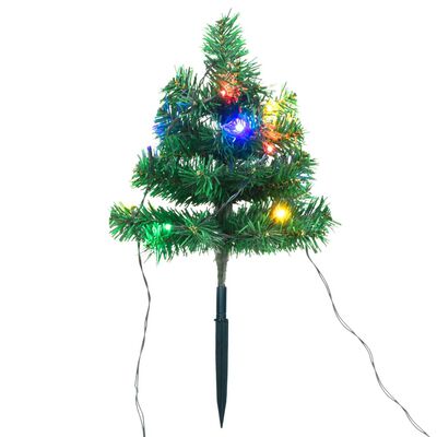 vidaXL Tako dekoracijos Kalėdų eglutės, 6vnt., 45cm, PVC, su LED