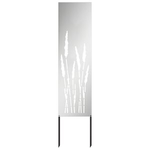 vidaXL Sodo privatumo ekranas &bdquo;Fretwork&ldquo; Sidabro 32 x 140 cm
