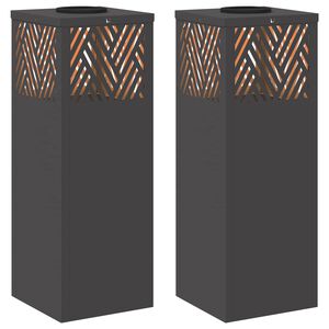 vidaXL Saulės LED &scaron;aligatvio &scaron;viesa 2 vnt. &Scaron;ilta balta 18 x 18 x 50 cm