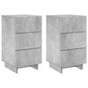 vidaXL &Scaron;alia lovos spintelė 2 pcs Betono pilka 33,5 x 34,5 x 60 cm
