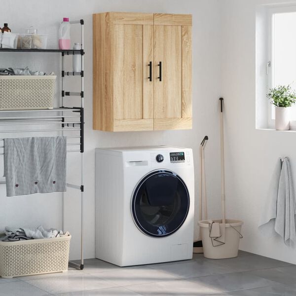 vidaXL Prie sienos montuojama spintelė, ąžuolo, 69,5x34x90cm, mediena