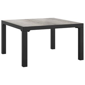 vidaXL Sodo kavos staliukas, pilkos spalvos, 55x55x31cm, DPC/plienas