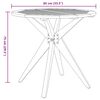 vidaXL Sodo stalas, 85x75cm, akacijos medienos masyvas, apskritas
