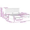 vidaXL Lovos rėmas Pilkas Sonoma 200 x 200 cm Apdirbta mediena