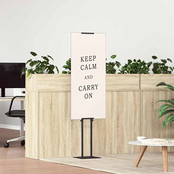 vidaXL Prekybos parodos stendai Juoda 30 x 24 x 214 cm Plienas