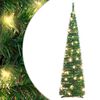 vidaXL I&scaron;skleidžiama dirbtinė Kalėdų eglutė, žalia, 120cm, 50 LED