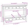 vidaXL Konsolinis stalas su stalčių Natūrali 115 x 32 x 76 cm