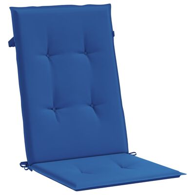 vidaXL Sodo kėdės pagalvėlės, 6vnt., mėlynos, 120x50x3cm, audinys