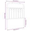 vidaXL Metalinis galvūgalis, baltos spalvos, 80cm