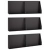 vidaXL Sienelė 6 vnt. 60 x 12 x 50 cm Plienas Juoda