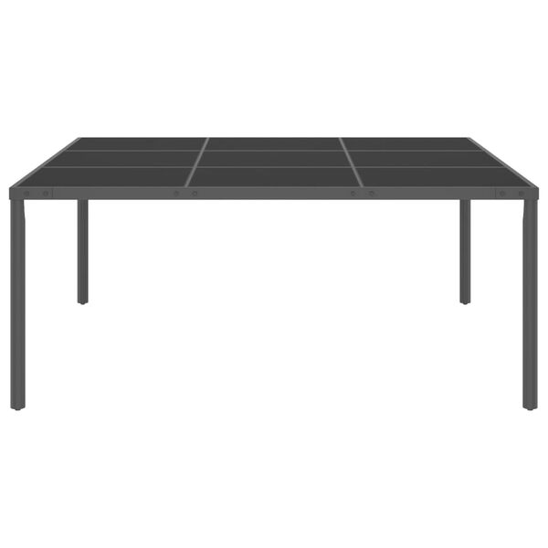 vidaXL Lauko valgomojo baldų komplektas, 13 dalių, plienas