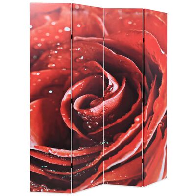 vidaXL Kambario pertvara, sulankstoma, 160x170cm, raudona rožė