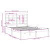 vidaXL Lovos rėmas, 120x200cm, medienos masyvas