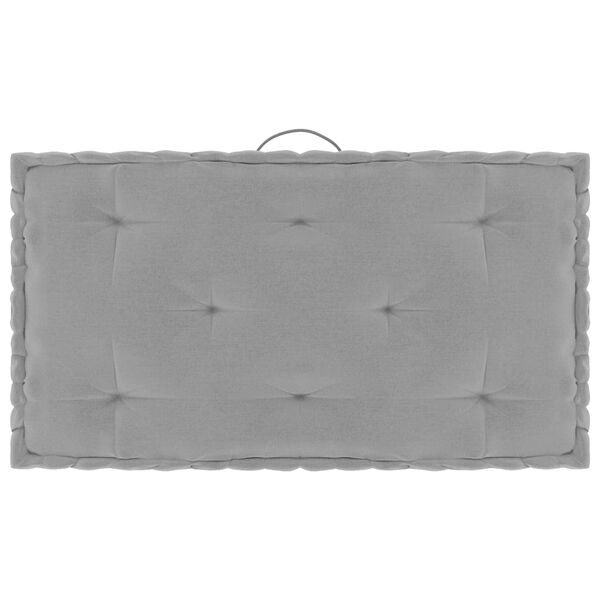 vidaXL Grindų/paletės pagalvėlės, 4vnt., pilkos spalvos, medvilnė